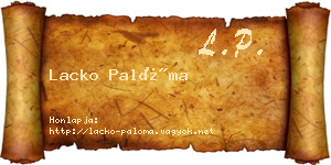 Lacko Palóma névjegykártya