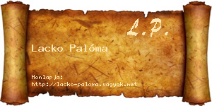 Lacko Palóma névjegykártya