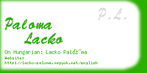 paloma lacko business card